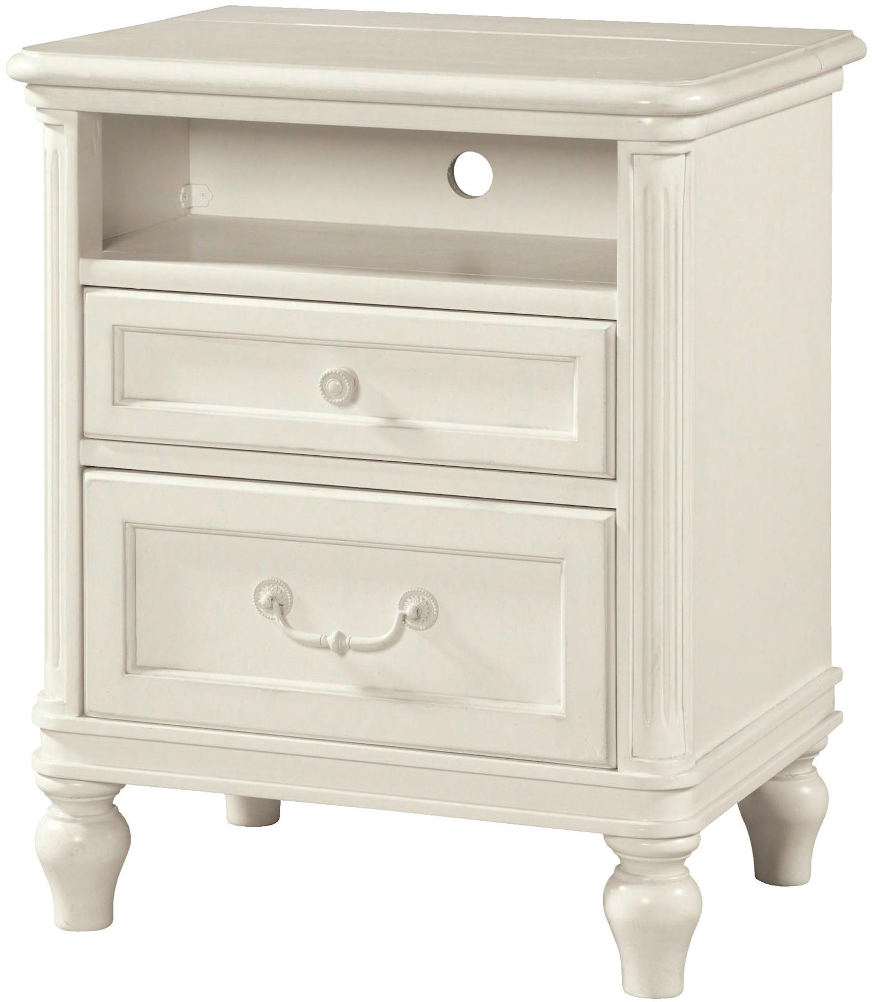 Smartstuff Gabriella TwoDrawer Nightstand with Concealed Electrical